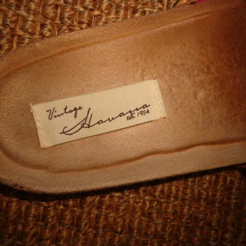 VINTAGE HAVANA Mimi Crochet Slide Sandals w/Original Box 6M Pink
